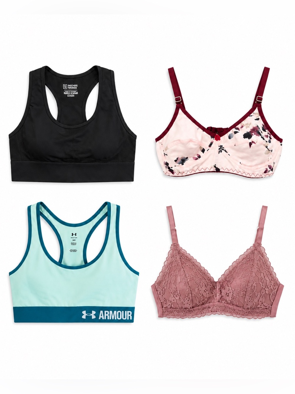 4 Piece Sports Bra & Bralette Bundle – Size Small – GUC/EUC